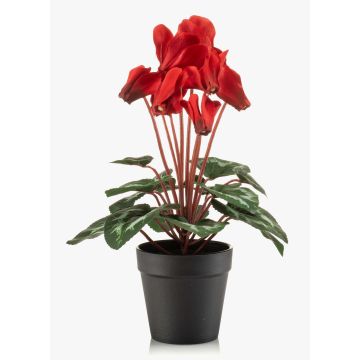 Cyclamen artificiels VERIANA dans un pot décoratif, rouge, 30cm