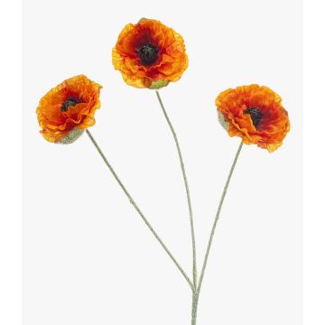 Branche synthétique de pavot WHONRA, orange, 60cm, Ø7cm Branche synthétique de pavot WHONRA, orange, 60cm, Ø7cm