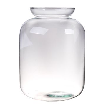 Vase en verre WILLIE, recyclé, transparent, 30cm, Ø23cm