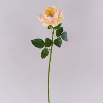 Rose synthétique GINAKAL, abricot, 65cm Rose synthétique GINAKAL, abricot, 65cm