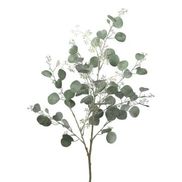 Branche décorative Eucalyptus VROSTI avec des fleurs, gris-vert, 85cm Branche décorative Eucalyptus VROSTI avec des fleurs, gris-vert, 85cm