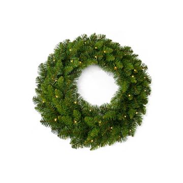 Couronne de sapin artificielle OXNARD, verte, LED, Ø60cm Couronne de sapin artificielle OXNARD, verte, LED, Ø60cm