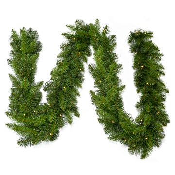 Guirlande de sapin artificielle OXNARD, verte, LED, 275cm, Ø25cm Guirlande de sapin artificielle OXNARD, verte, LED, 275cm, Ø25cm