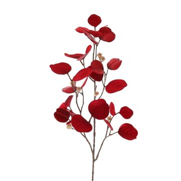 Branche d'eucalyptus artificielle INDALA avec fruits, rouge, 85 cm