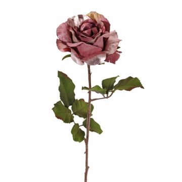 Rose artificielle en velours SINDALA, violet foncé, 60 cm, Ø 12 cm Rose artificielle en velours SINDALA, violet foncé, 60 cm, Ø 12 cm