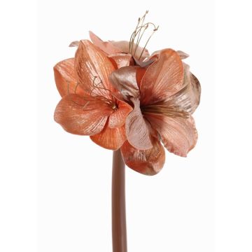 Fleur artificielle d'amaryllis en velours KIRSTY, rose pâle, 70cm, Ø13-15cm Fleur artificielle d'amaryllis en velours KIRSTY, rose pâle, 70cm, Ø13-15cm