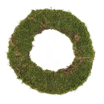 Couronne de mousse naturelle DIOTIMA, verte, Ø 30 cm