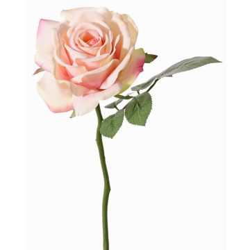Fausse rose NIKOLETA, rose-crème, 30 cm, Ø 12 cm