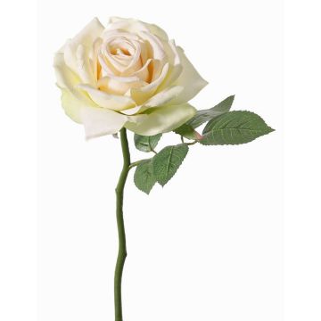 Fausse rose NIKOLETA, crème-rose, 30 cm, Ø 12 cm