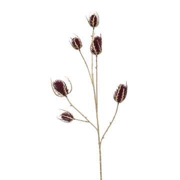Chardon noble artificiel OKKO, rouge-or, 75cm