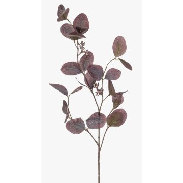 Branche artificielle d'eucalyptus MAXEN avec fruits, violet-gris, 75 cm