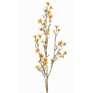 Fleur artificielle en cire NIANG, jaune-orange, 80cm, Ø1,5-2,5cm