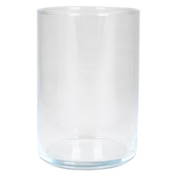 Vase cylindrique en verre SANYA OCEAN, transparent, 15cm, Ø10,1cm
