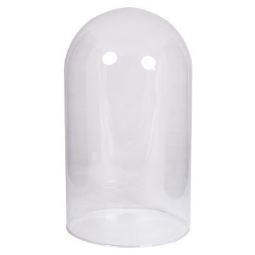Cloche en verre ADELINA, transparent, 37cm, Ø20,5cm