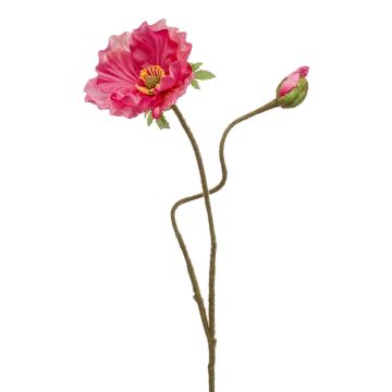 Fleur artificielle de pavot HASNA, rose vif, 75 cm, Ø 11 cm Fleur artificielle de pavot HASNA, rose vif, 75 cm, Ø 11 cm