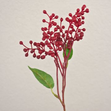 Branche artificielle de sureau TEITH avec fruits, rouge, 40cm