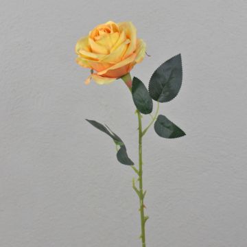 Rose artificielle ELEAZAR, orange, 65 cm, Ø 9 cm