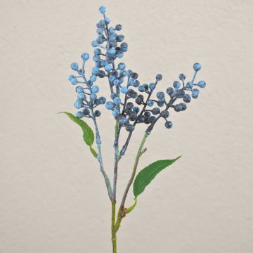 Branche artificielle de sureau TEITH avec baies, bleue, 40cm Branche artificielle de sureau TEITH avec baies, bleue, 40cm