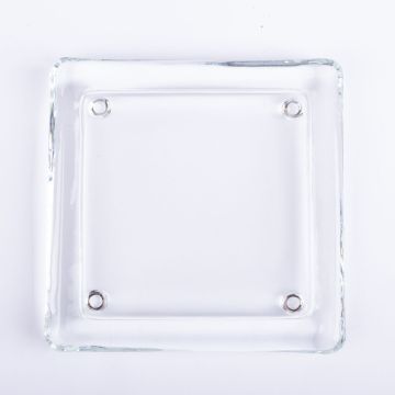 Support pour bougie angulaire VINCENTIA en verre, transparent, 13,6x13,6cm Support pour bougie angulaire VINCENTIA en verre, transparent, 13,6x13,6cm
