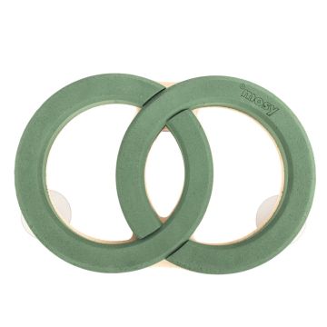 ®mosy Ökodur, figurine à enfoncer Voiture avec alliances décoration de mariage ARAKAWA, avec ventouse, socle en bois naturel, vert, 31x47x4cm