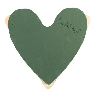 ®mosy Ökodur mousse florale « Voiture en forme de cœur » MURIANDA, décoration de mariage, avec ventouse, socle en bois naturel, vert, 36 x 37 x 5 cm ®mosy Ökodur mousse florale « Voiture en forme de cœur » MURIANDA, décoration de mariage, avec ventouse, socle en bois naturel, vert, 36 x 37 x 5 cm