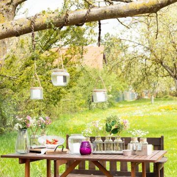 Fête romantique au jardin