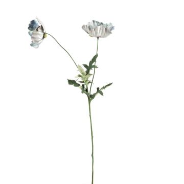 Branche en plastique Coquelicot GUNDULA, collection écologique, gris-bleu, 70cm, Ø7-8cm
