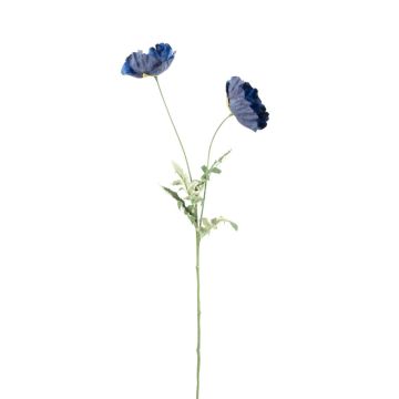 Branche en plastique Coquelicot GUNDULA, collection écologique, bleu royal, 70cm, Ø7-8cm