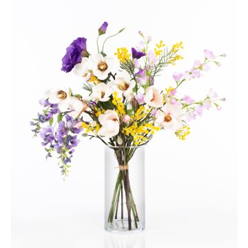 Fleurs décoratif Bouquet de printemps CALISSA, violet-jaune, 60cm, Ø40cm Fleurs décoratif Bouquet de printemps CALISSA, violet-jaune, 60cm, Ø40cm