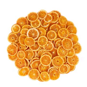 Fruits secs décoratifs Tranches d'orange ELLIDA, orange, Ø4-6cm, 250g