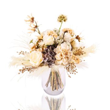 Bouquet décoratif RAWENNA, aspect sec, beige-blanc, 40cm, Ø50cm Bouquet décoratif RAWENNA, aspect sec, beige-blanc, 40cm, Ø50cm
