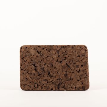 Dessous de plat rectangulaire en liège aggloméré MANARA, foncé, 29x19x1,8cm Dessous de plat rectangulaire en liège aggloméré MANARA, foncé, 29x19x1,8cm