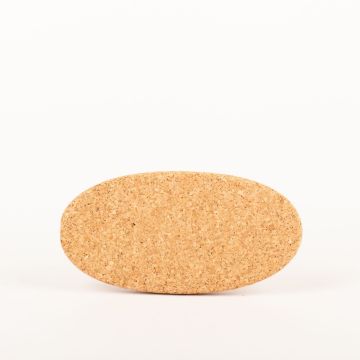 Dessous de plat ovale en liège aggloméré MANARA, naturel, 20x10x1,5cm