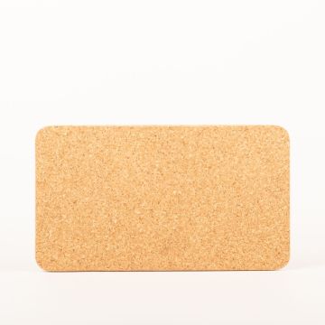 Dessous de plat rectangulaire en liège aggloméré MANARA, naturel, 35x20x1cm