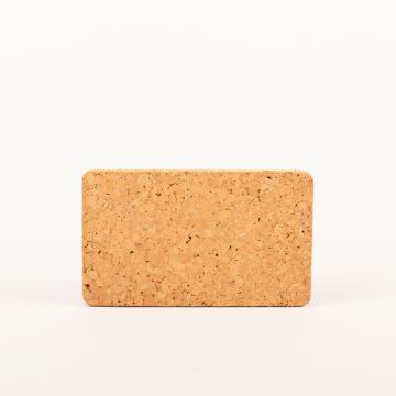 Dessous de plat rectangulaire en liège aggloméré MANARA, naturel, 20x12x1,5cm