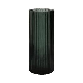 Vase à fleurs en verre insolite RUFINO, vert forêt transparent, 25cm, 14cm