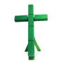 OASIS Mousse à piquer humide en forme de croix AFINI pour des fleurs de deuil fraîches, support en bois Bioline, trépied en bois, vert, 85x50x5,5cm