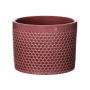 Cache-pot CINZIA en céramique, motif à pois, rouge merlot, 25,5cm, Ø28cm