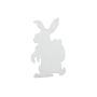 Décoration de Pâques Silhouette en forme de lapin de Pâques HOPPEL, blanc, 60cm