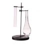 Verre de laboratoire décoratif AUDREY avec support, transparent-noir, 17x17x35cm