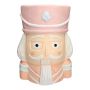 Table de rangement MOLANI en forme de casse-noisette, rose-beige, 37x32x46cm