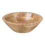 Coupe en bois de manguier MELOBU, avec une couture décorative, naturel, 8cm, Ø25cm