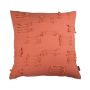 Coussin décoratif ANISHA, pêche, avec volants, 45x45cm