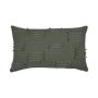 Coussin décoratif ANISHA, vert gazon, avec volants, 50x30cm