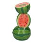 Vase à fleurs Melons d'eau ILLAS en céramique, rouge-vert-bleu, 11,7x10x21cm