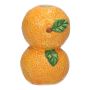 Vase à fleurs Oranges TILLAS en céramique, jaune-vert-brun, 5,6x5,6x9cm