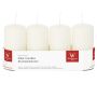 Bougies de l'avent JENARO, 4 pièces, ivoire, 10cm, Ø5cm, 23h - Made in Germany