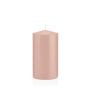 Bougie votive / bougie cylindrique MAEVA, rose pâle, 15cm, Ø8cm, 69h - Made in Germany