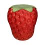 Table de rangement MOLANI en forme de fraise, rouge-vert-blanc, 43cm, Ø39,5cm