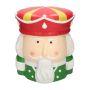 Table de rangement MOLANI en forme de casse-noisette, rouge-vert-beige, 30x27x33cm